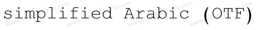 simplified Arabic (OTF) Regular字体转换
